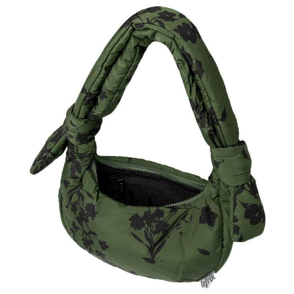 Lefrik Biwa Puffy Micro Floral Shoulder Bag - Green - Image 2