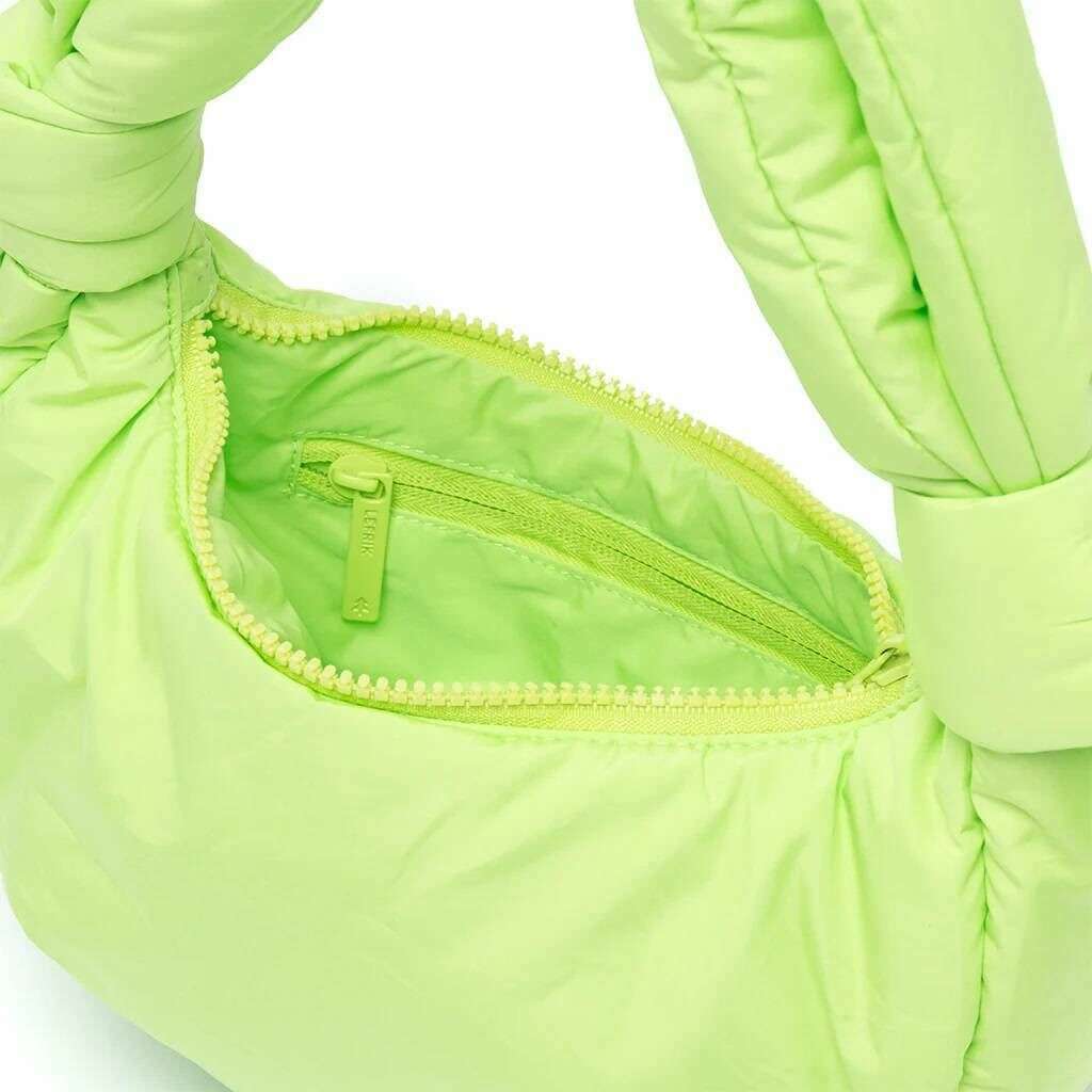 Lefrik Biwa Puffy Micro Shoulder Bag - Lime Green - Image 3