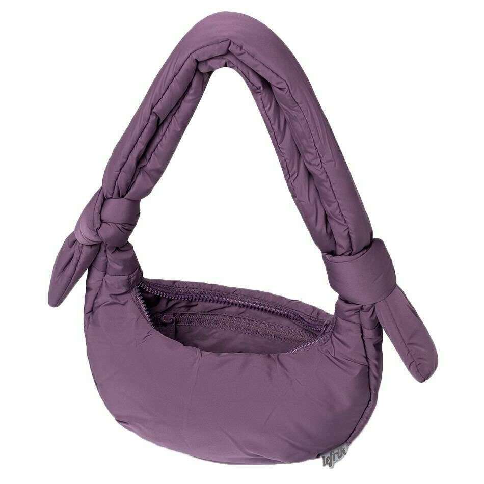 Lefrik Biwa Puffy Micro Shoulder Bag - Plum - Image 2
