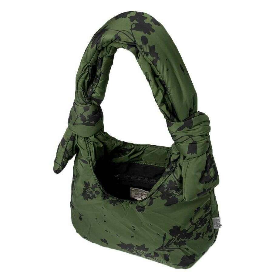 Lefrik Biwa Puffy Mini Floral Shoulder Bag - Green - Image 2