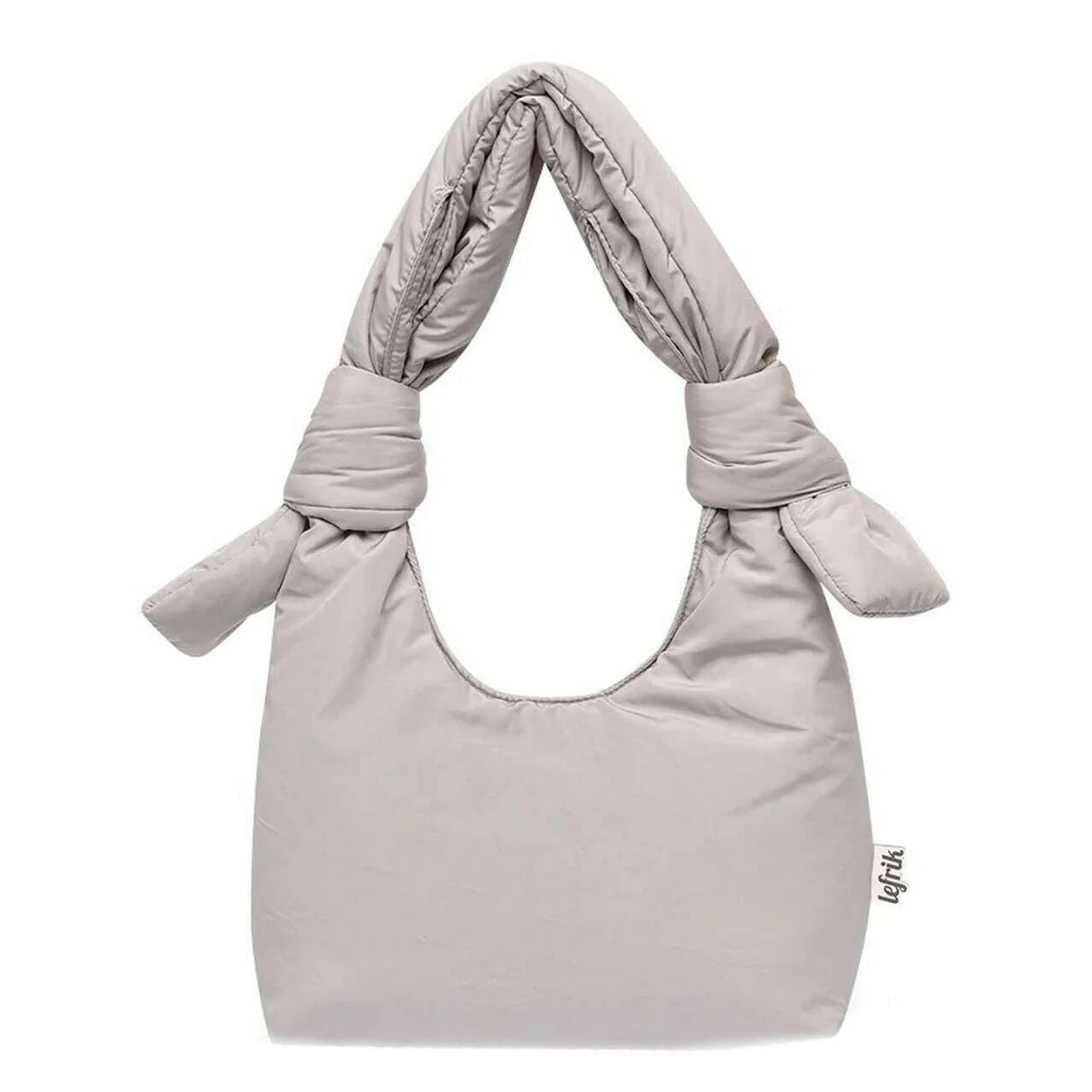 Lefrik Biwa Puffy Mini Shoulder Bag - Fossil Grey