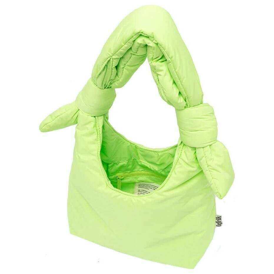 Lefrik Biwa Puffy Mini Shoulder Bag - Lime Green - Image 3