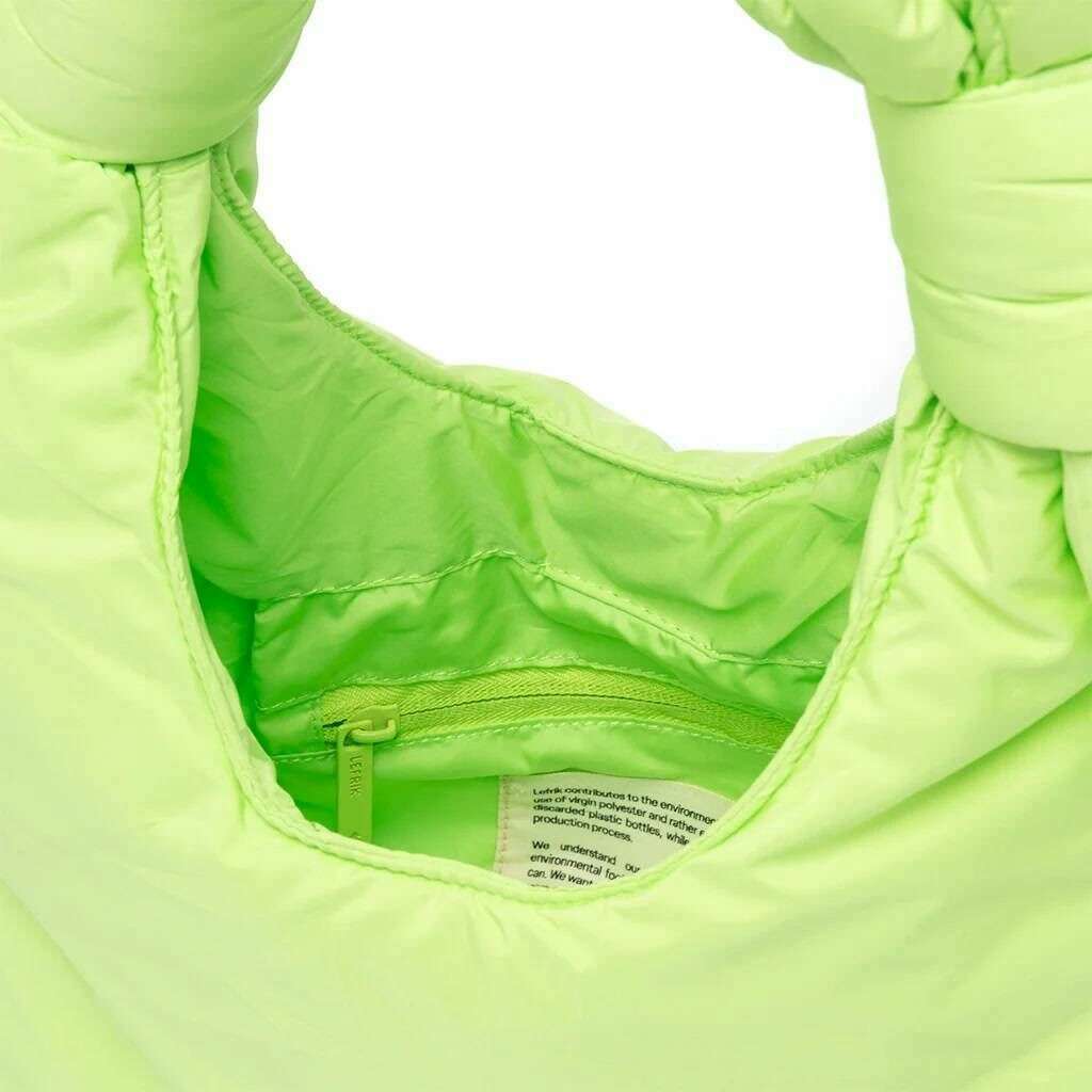 Lefrik Biwa Puffy Mini Shoulder Bag - Lime Green - Image 4