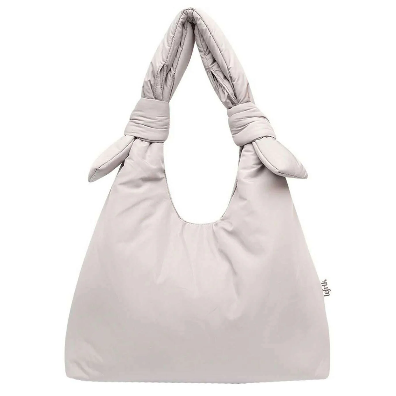 Lefrik Biwa Puffy Shoulder Bag - Fossil Grey
