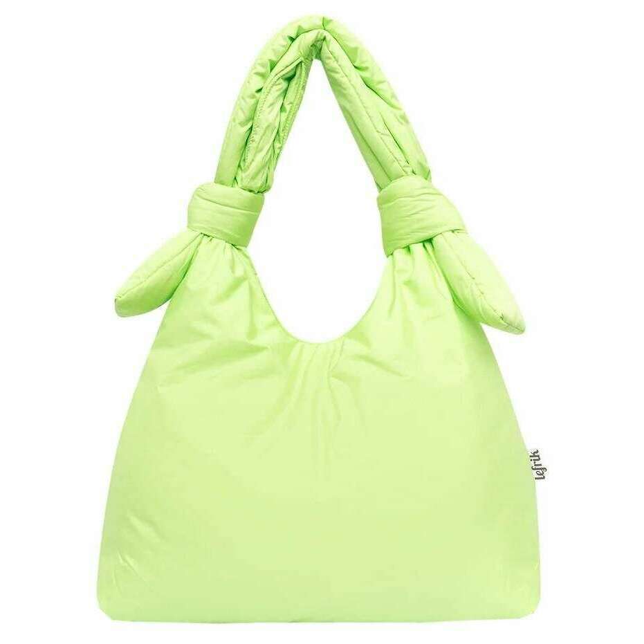 Lefrik Biwa Puffy Shoulder Bag - Lime Tech Green