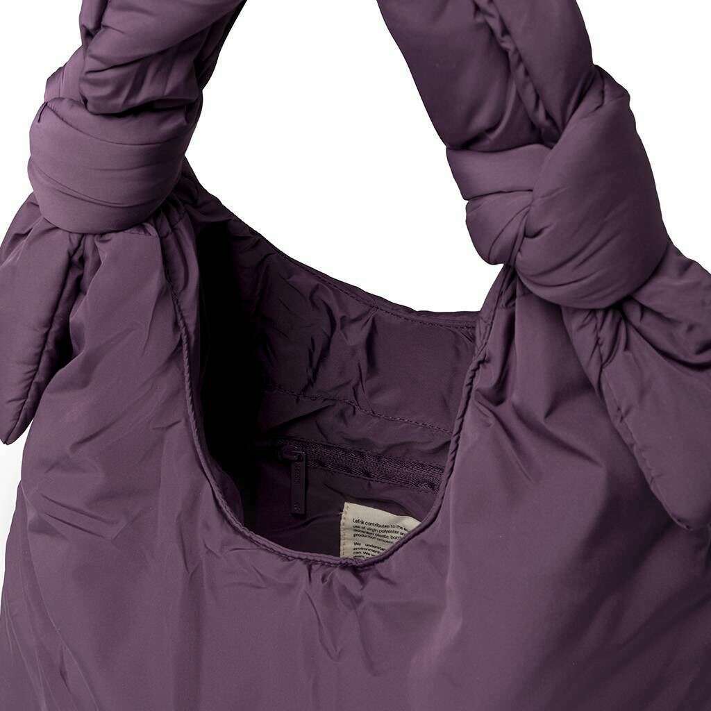 Lefrik Biwa Puffy Shoulder Bag - Plum Tech - Image 3