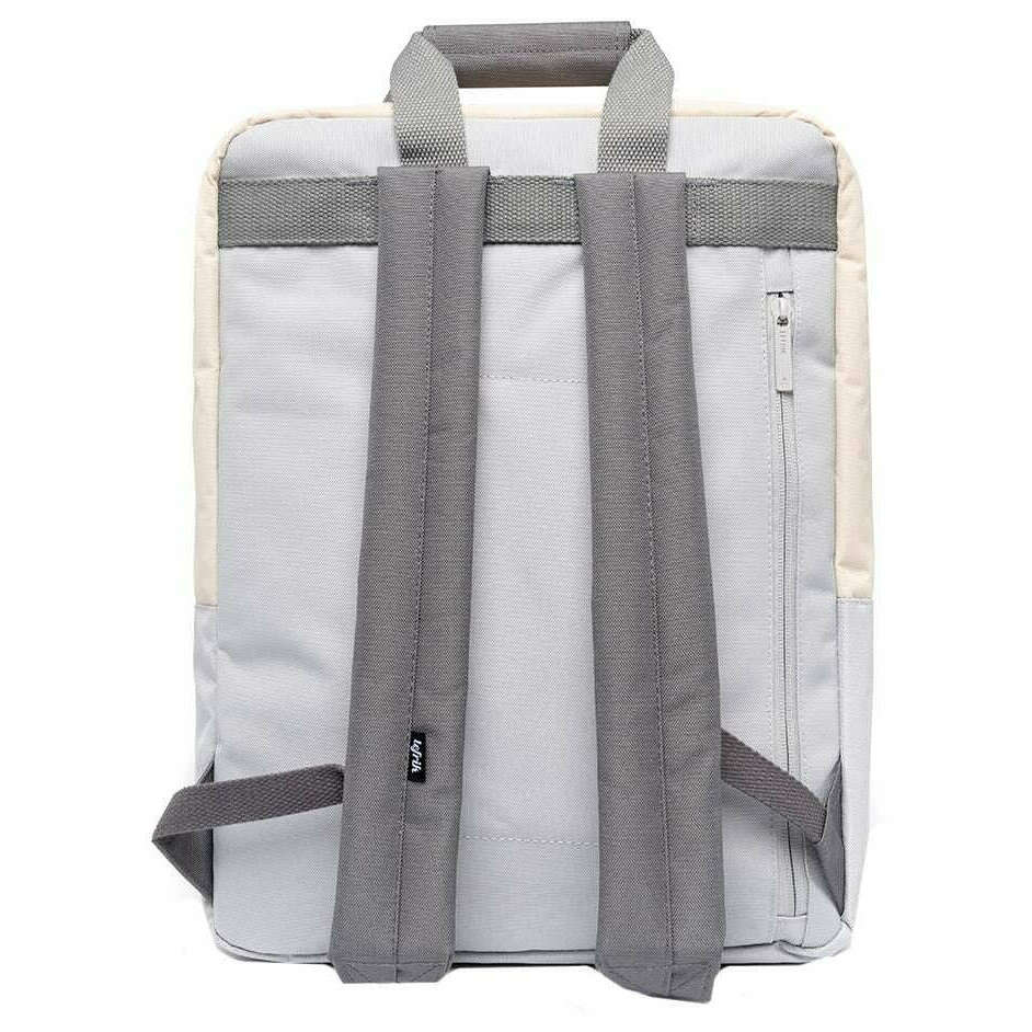 Lefrik Daily 15" Stripes Concrete Block Backpack - Grey/Light Grey/Cream - Image 2