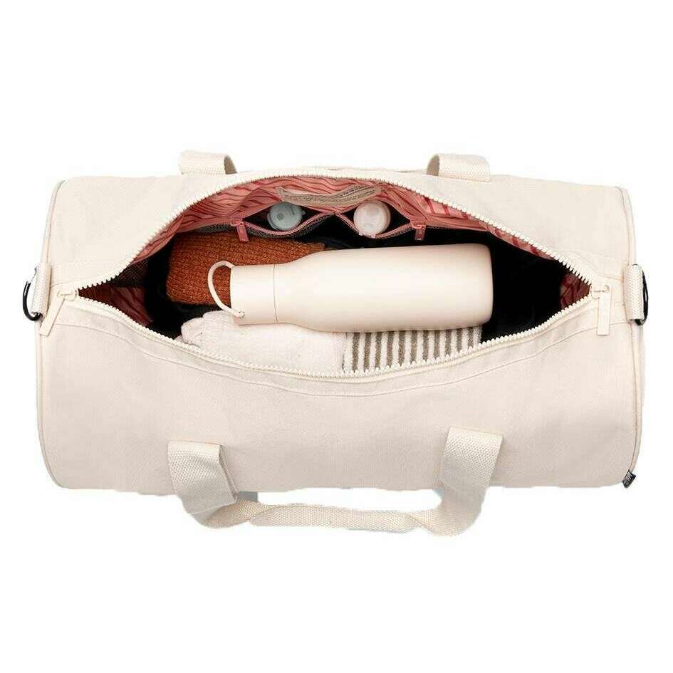 Lefrik Getaway Stripes Duffel Bag - Ecru Cream - Image 4