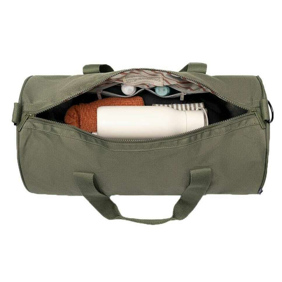 Lefrik Getaway Stripes Duffel Bag - Olive Green - Image 4