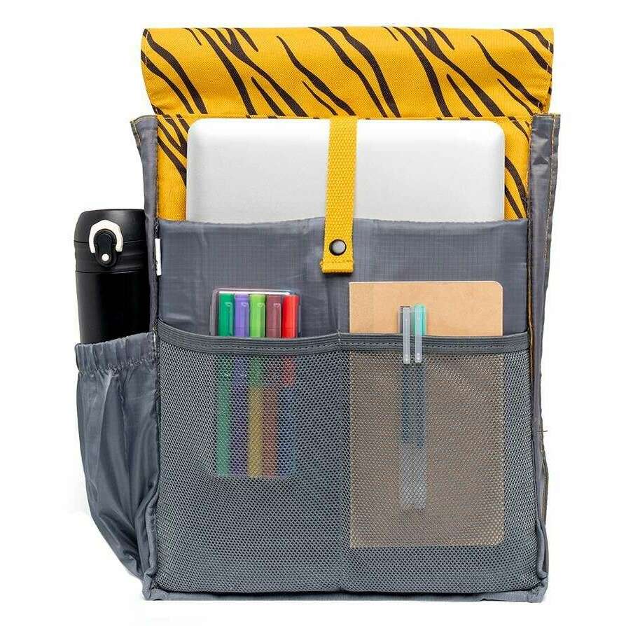 Lefrik Handy Mini Printed Tiger Backpack - Yellow/Black - Image 4
