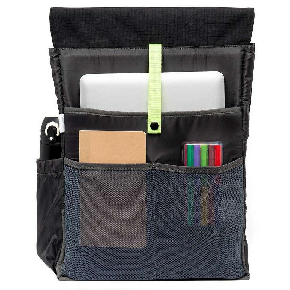 Lefrik Handy XL Ripstop Backpack - Black Lime - Image 4