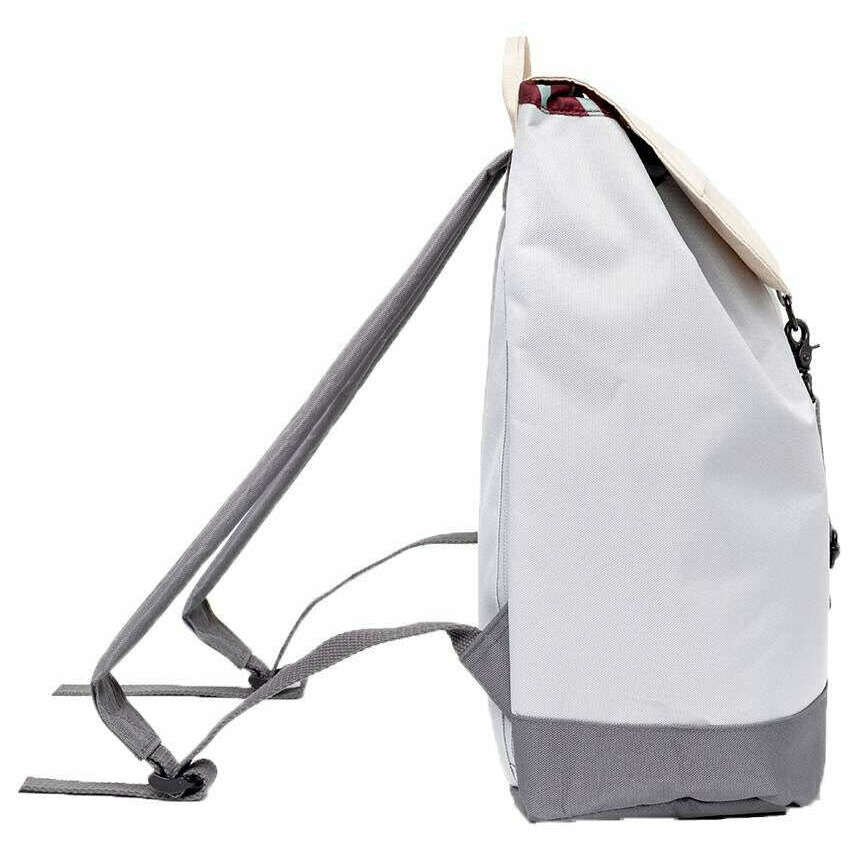 Lefrik Kaut Stripes Concrete Block Backpack - Grey/Light Grey/Cream - Image 3