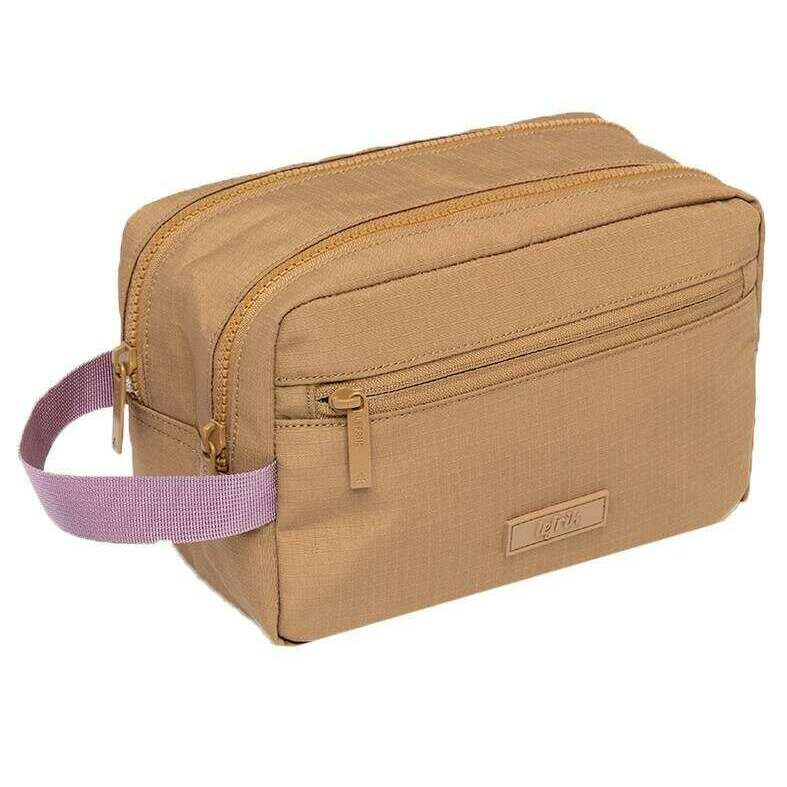 Lefrik Kei Ripstop Double Wash Bag - Toffee Brown - Image 4