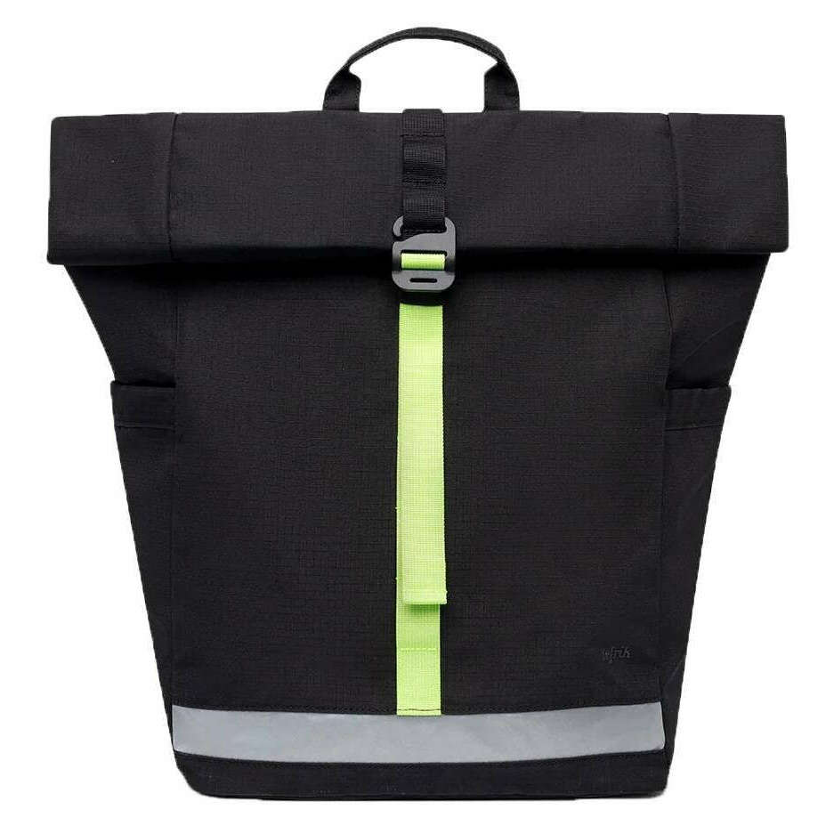 Lefrik Lars Roll Ripstop Backpack - Black Lime
