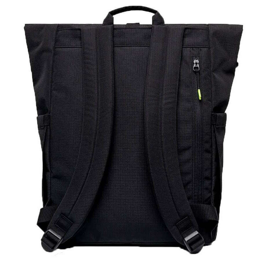 Lefrik Lars Roll Ripstop Backpack - Black Lime - Image 2