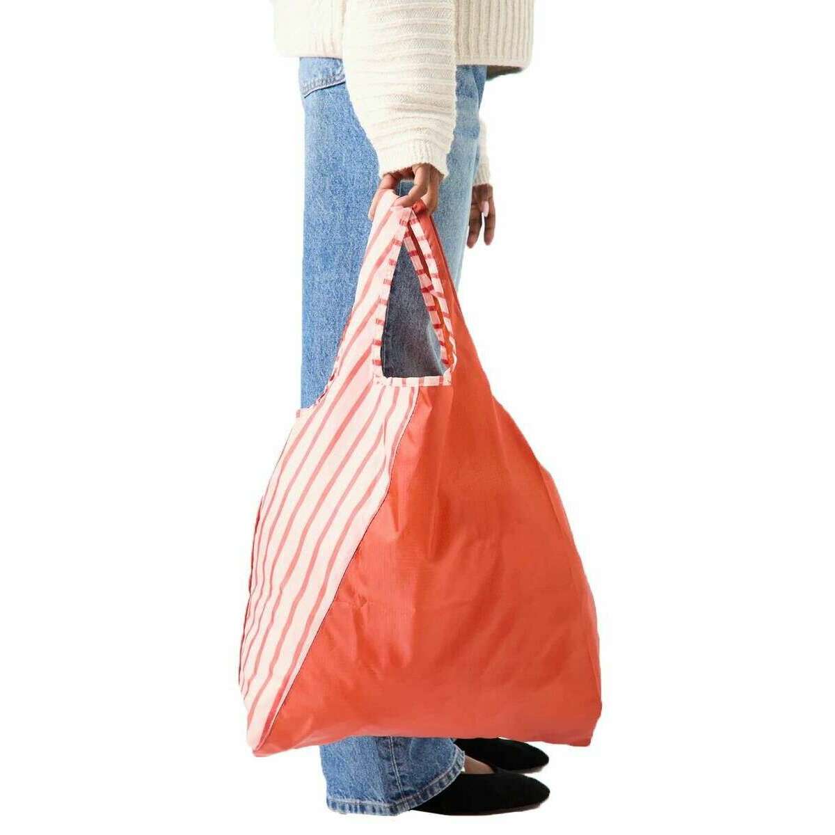 Lefrik Offcut Shopping Bag - Red/Peach - Image 4