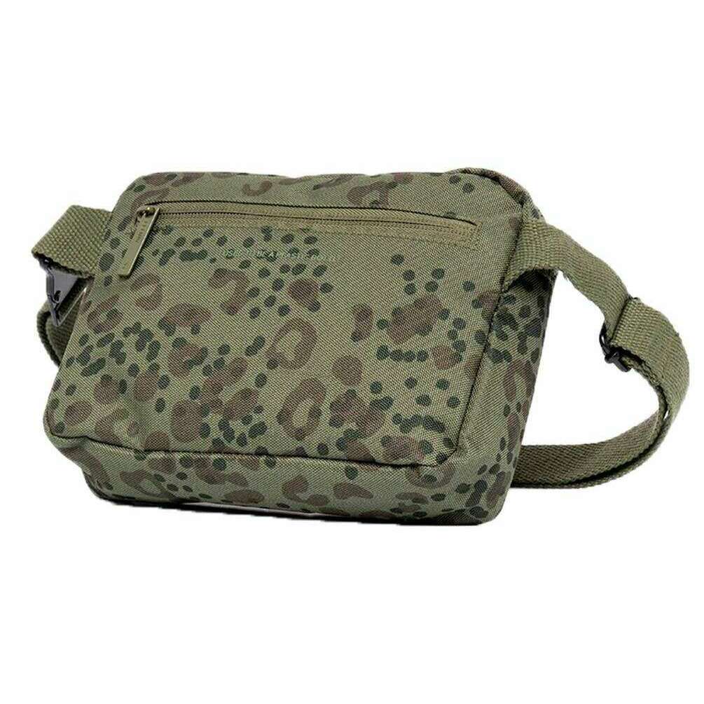 Lefrik Reef Cheetah Print Crossbody Bum Bag - Green/Black - Image 2