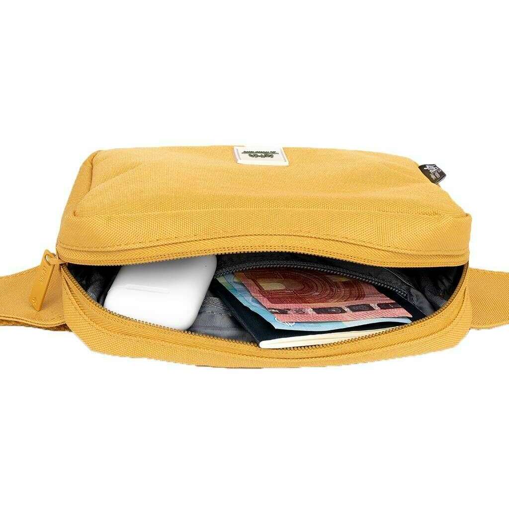 Lefrik Reef Crossbody Bum Bag - Mustard Yellow - Image 3