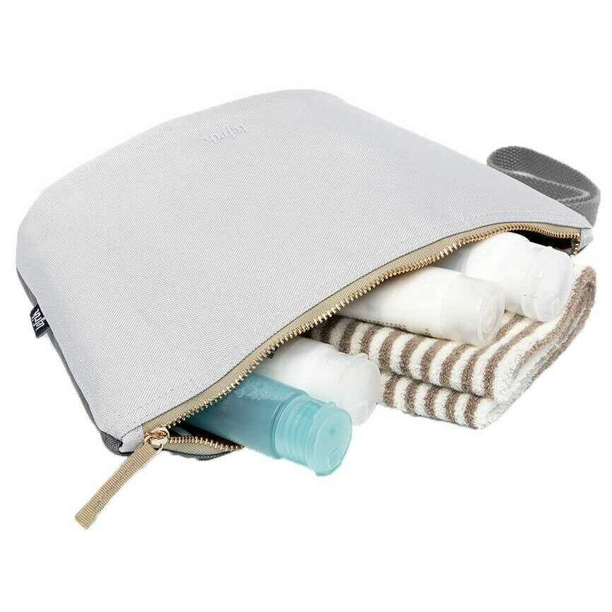 Lefrik Zoid M Concrete Block Toiletry Bag - Grey/Light Grey/Cream - Image 3