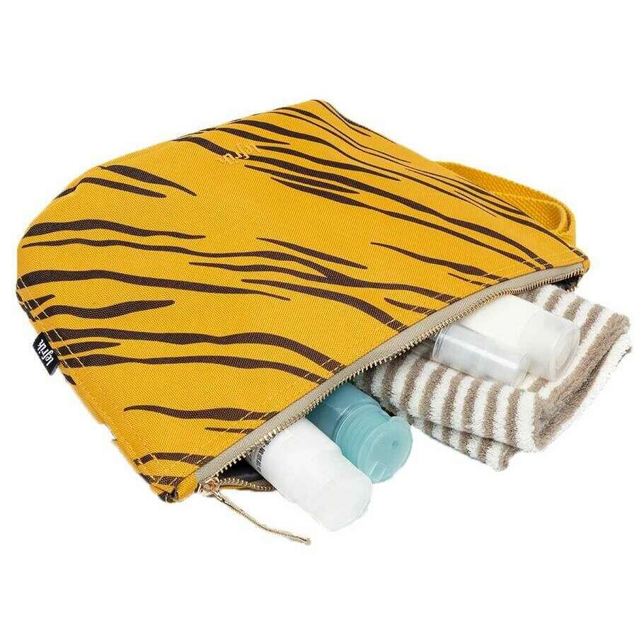 Lefrik Zoid M Printed Tiger Toiletry Bag - Yellow/Black - Image 3