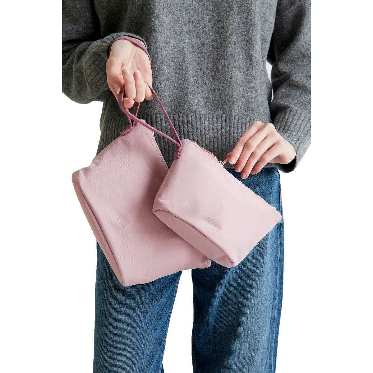 Lefrik Zoid Small and Medium Pack Stripes Wash Bag - Mauve - Image 4