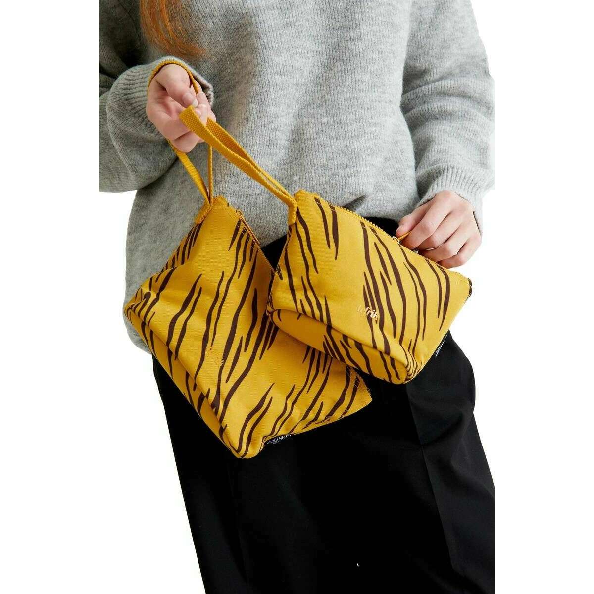 Lefrik Zoid Small and Medium Pack TIger Print Wash Bag - Yellow/Black - Image 4