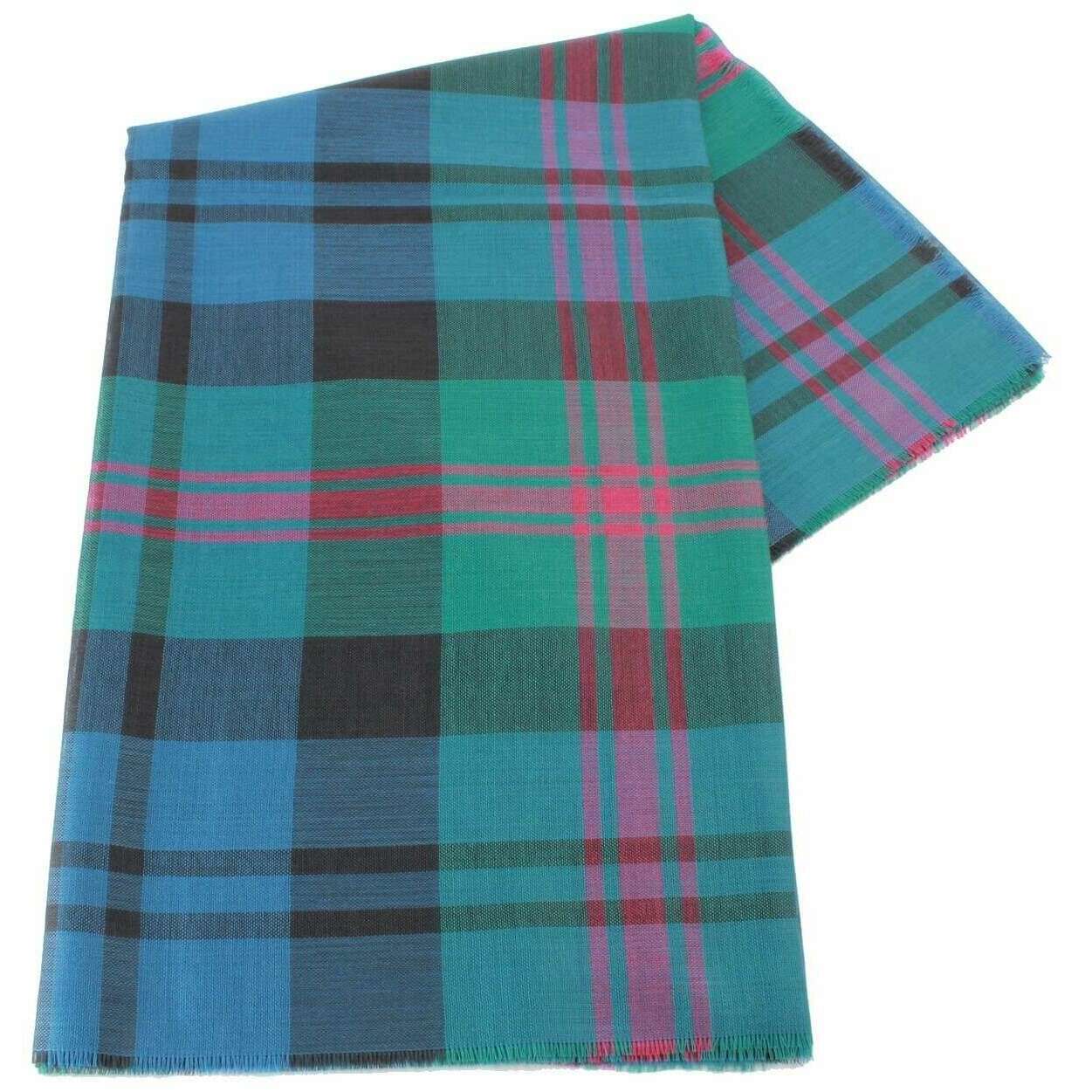 Locharron of Scotland Alba Baird Ancient Fine Merino Scarf - Blue/Green/Red