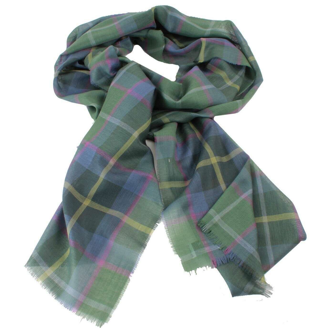Locharron of Scotland Alba Forsyth Fine Merino Scarf - Green - Image 2