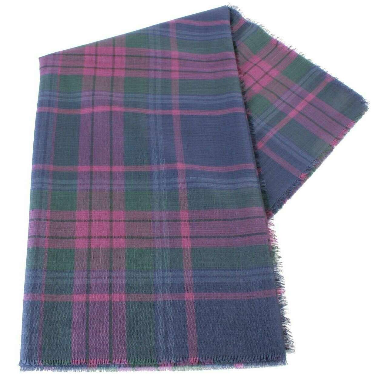 Locharron of Scotland Alba Spirit of Scotland Ancient Fine Merino Scarf - Blue/Lilac