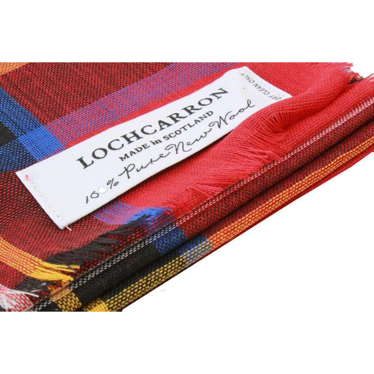 Locharron of Scotland Alba Stewart Royal Fine Merino Stole - Red/Blue/Green - Image 3