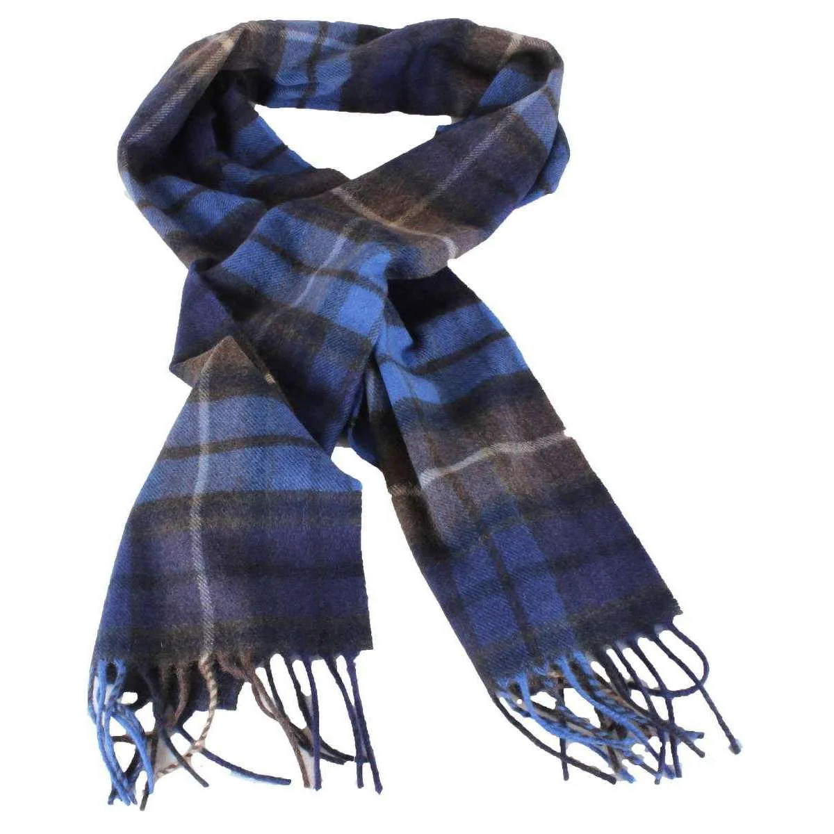 Locharron of Scotland Beau Buchanan Cashmere Scarf - Blue - Image 2