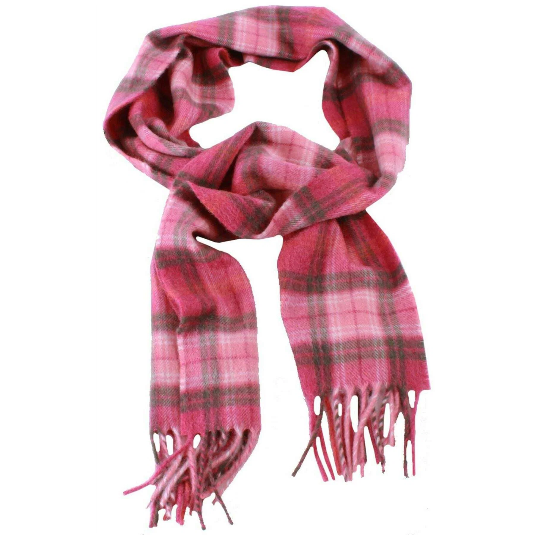 Locharron of Scotland Beau Locharron Hunting Rose Cashmere Scarf - Rose Pink - Image 2