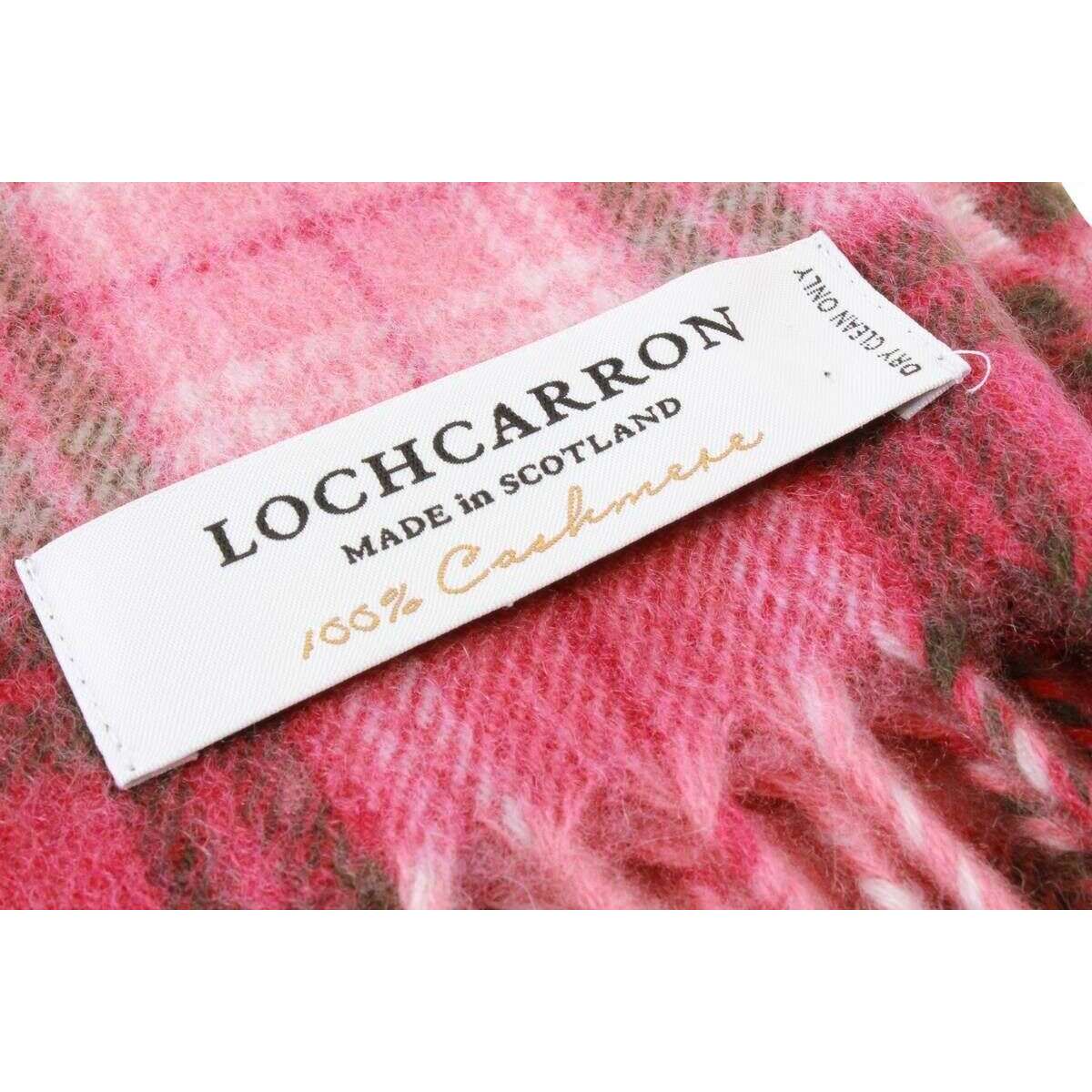Locharron of Scotland Beau Locharron Hunting Rose Cashmere Scarf - Rose Pink - Image 3