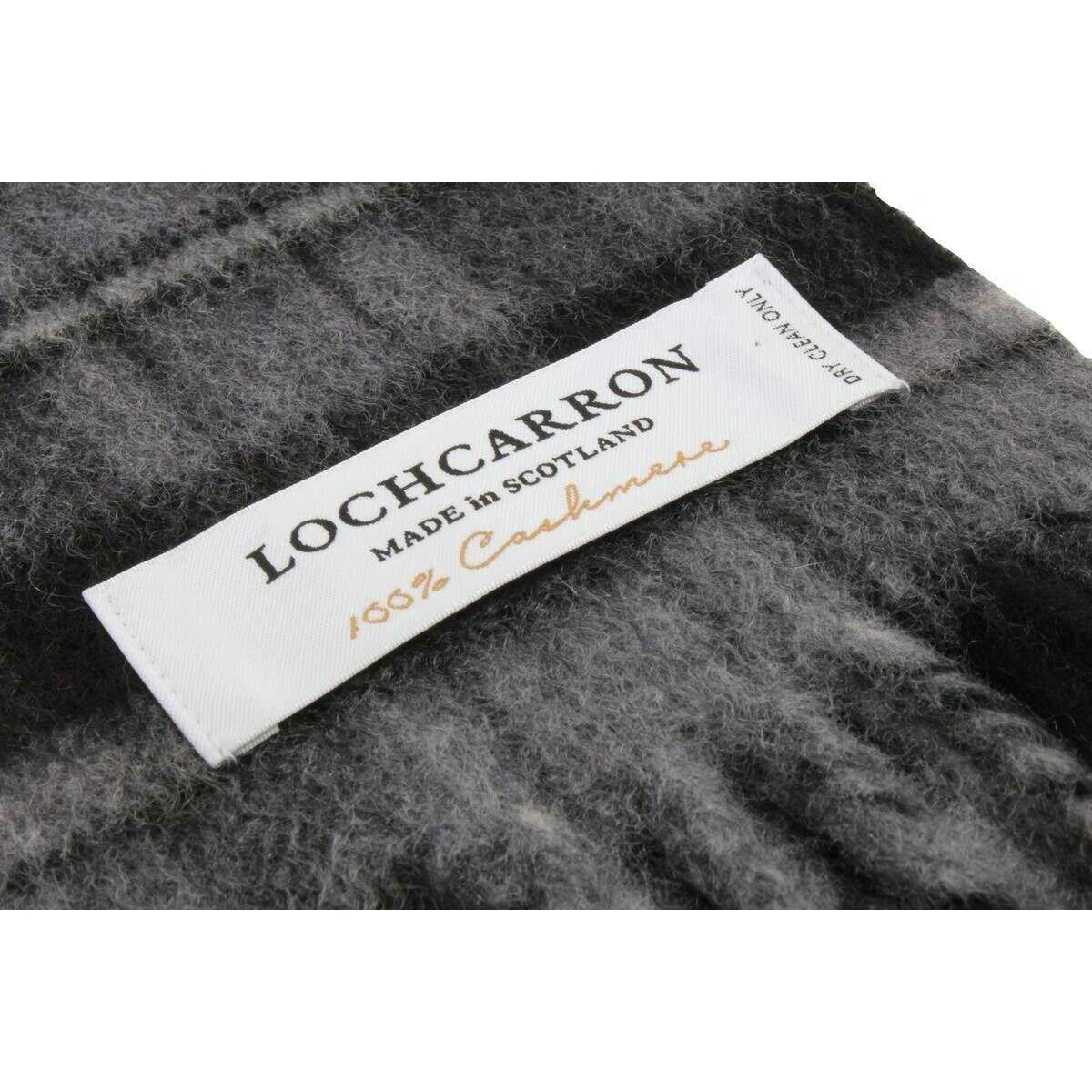 Locharron of Scotland Beau MacRae Hunting Tartan Cashmere Scarf - Grey/Black - Image 3