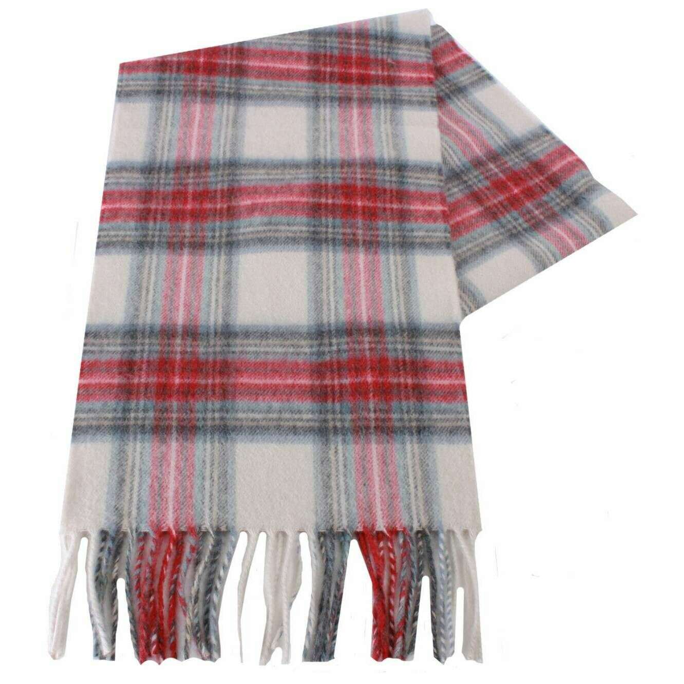 Locharron of Scotland Beau Stewart Eve Cashmere Scarf - Red/Cream