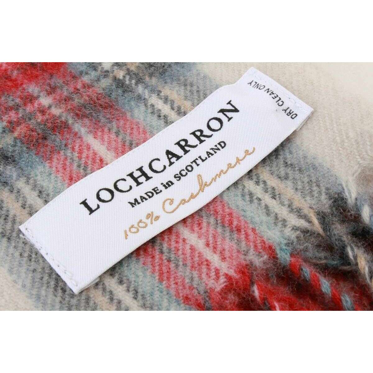 Locharron of Scotland Beau Stewart Eve Cashmere Scarf - Red/Cream - Image 3