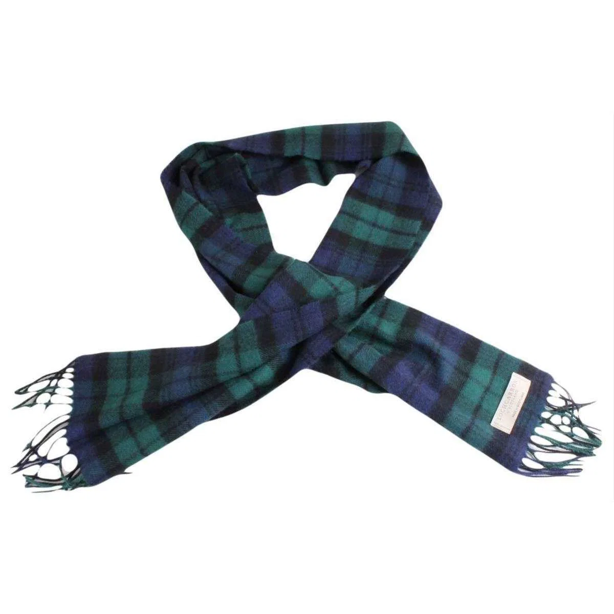 Locharron of Scotland Black Watch Modern Lambwool Scarf - Dark Green/Navy/Black - Image 3