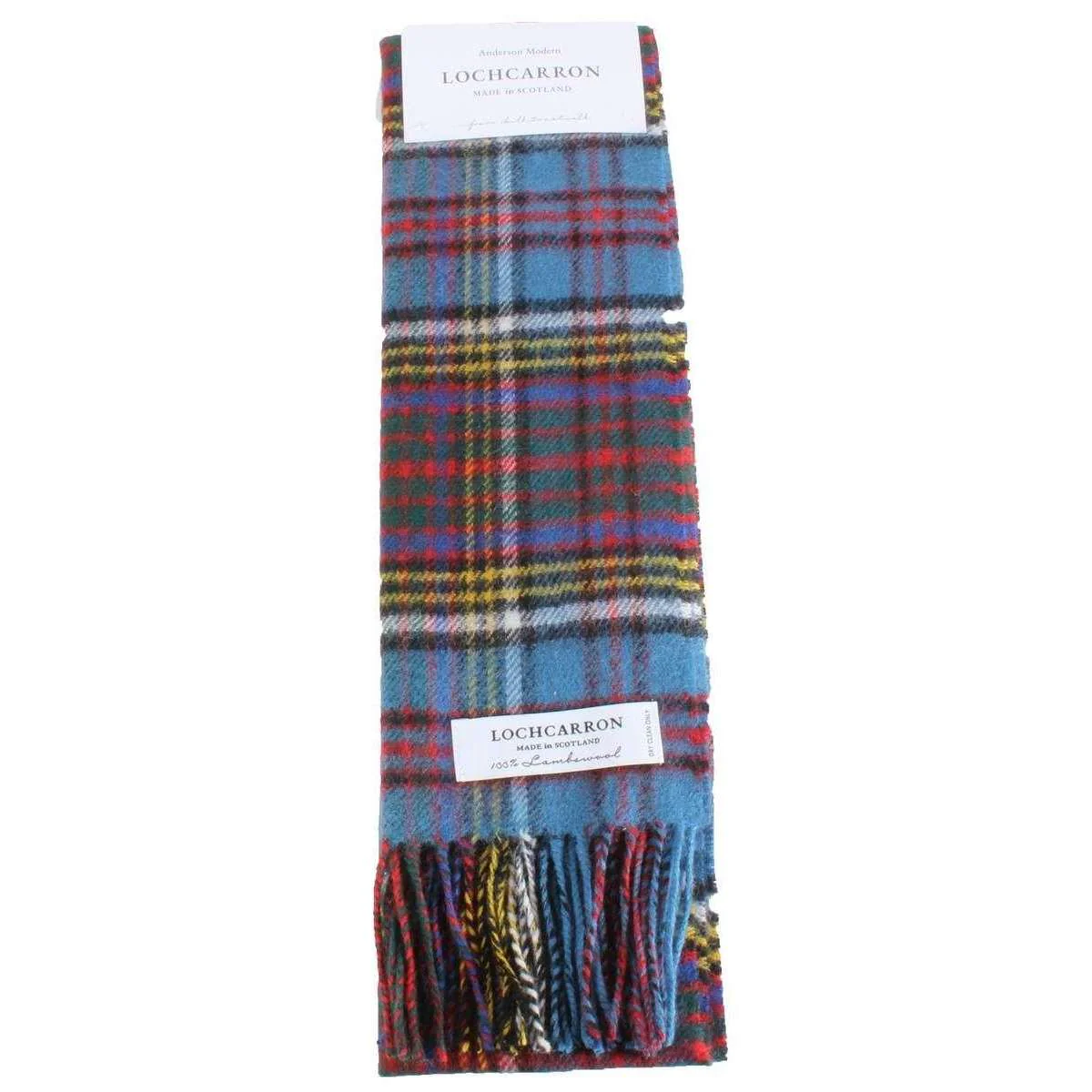 Locharron of Scotland Bowhill Anderson Modern Lambswool Scarf - Multi - Image 4