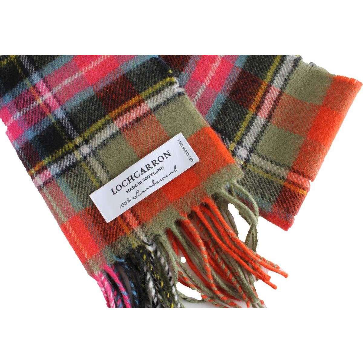 Locharron of Scotland Bowhill Bruce of Kinnaird Lambswool Scarf - Red/Green - Image 3
