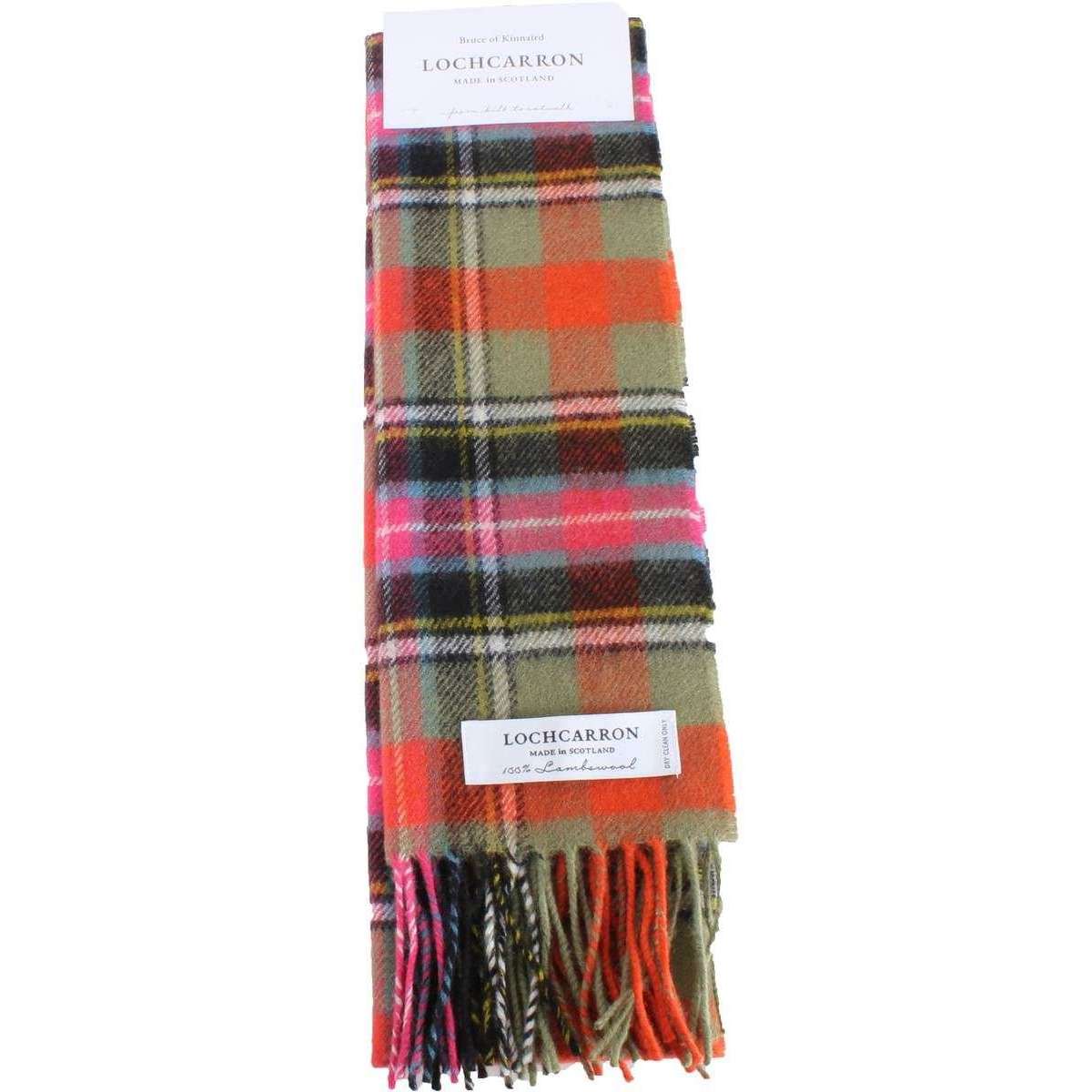 Locharron of Scotland Bowhill Bruce of Kinnaird Lambswool Scarf - Red/Green - Image 4