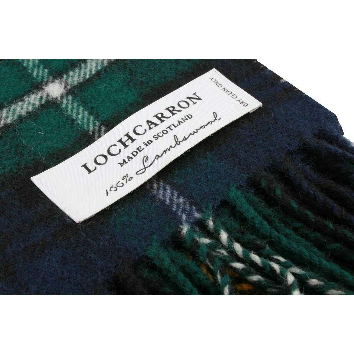 Locharron of Scotland Bowhill Campbell of Argyll Lambswool Tartan Scarf - Green/Blue/Yellow - Image 3