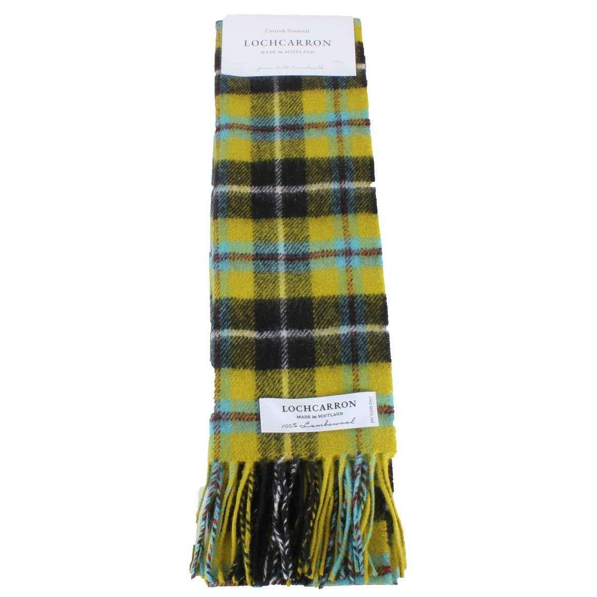 Locharron of Scotland Bowhill Cornish National Lambswool Scarf - Green/Blue - Image 4