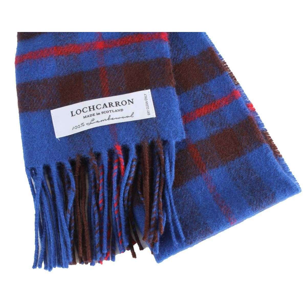 Locharron of Scotland Bowhill Elliot Modern Lambswool Scarf - Blue - Image 3