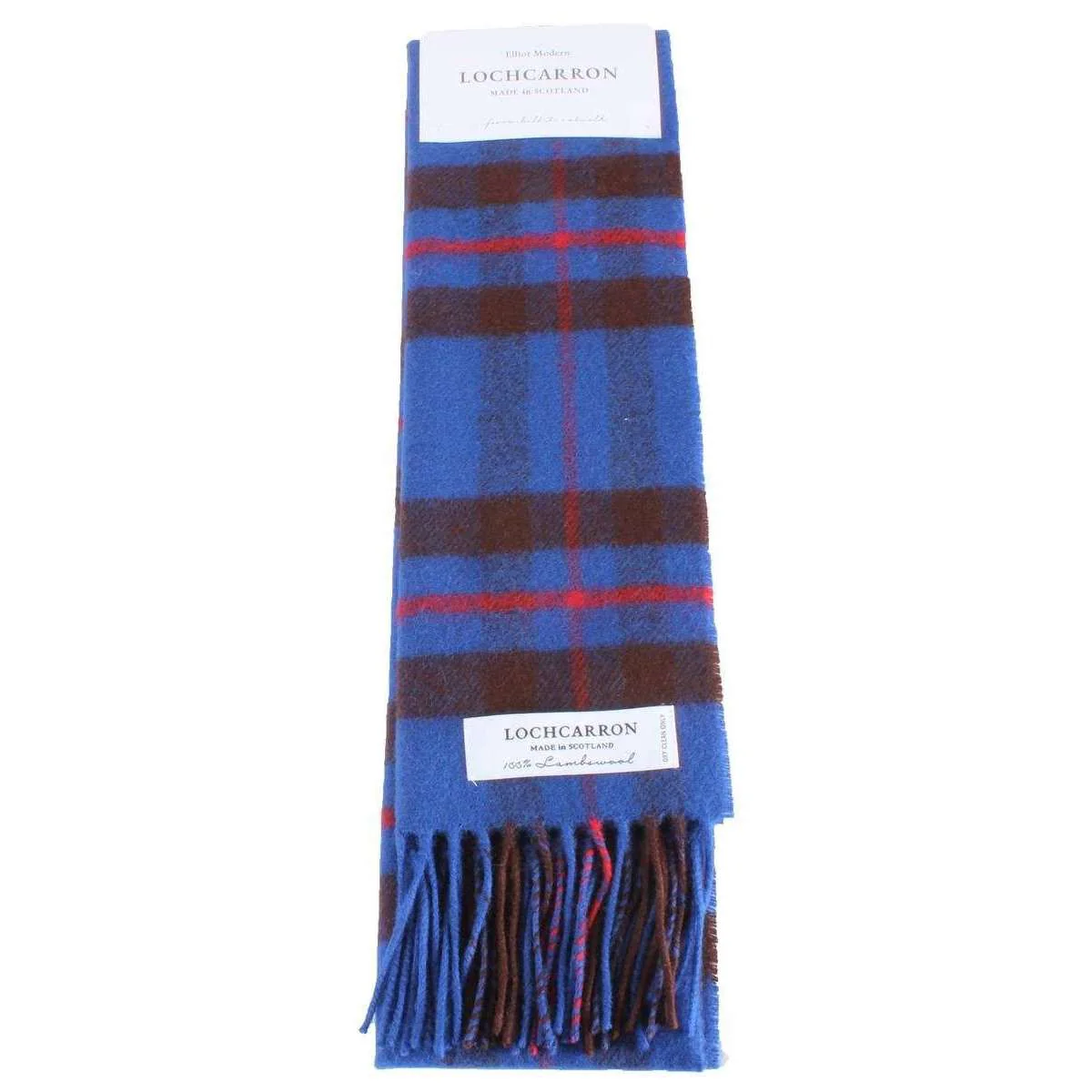 Locharron of Scotland Bowhill Elliot Modern Lambswool Scarf - Blue - Image 4
