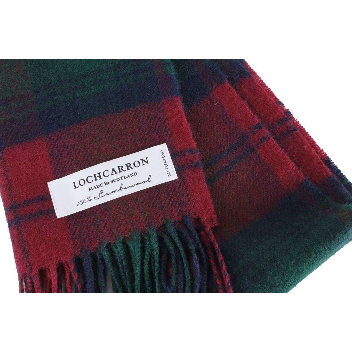 Locharron of Scotland Bowhill Lindsay Modern Lambswool Scarf - Burgundy - Image 2