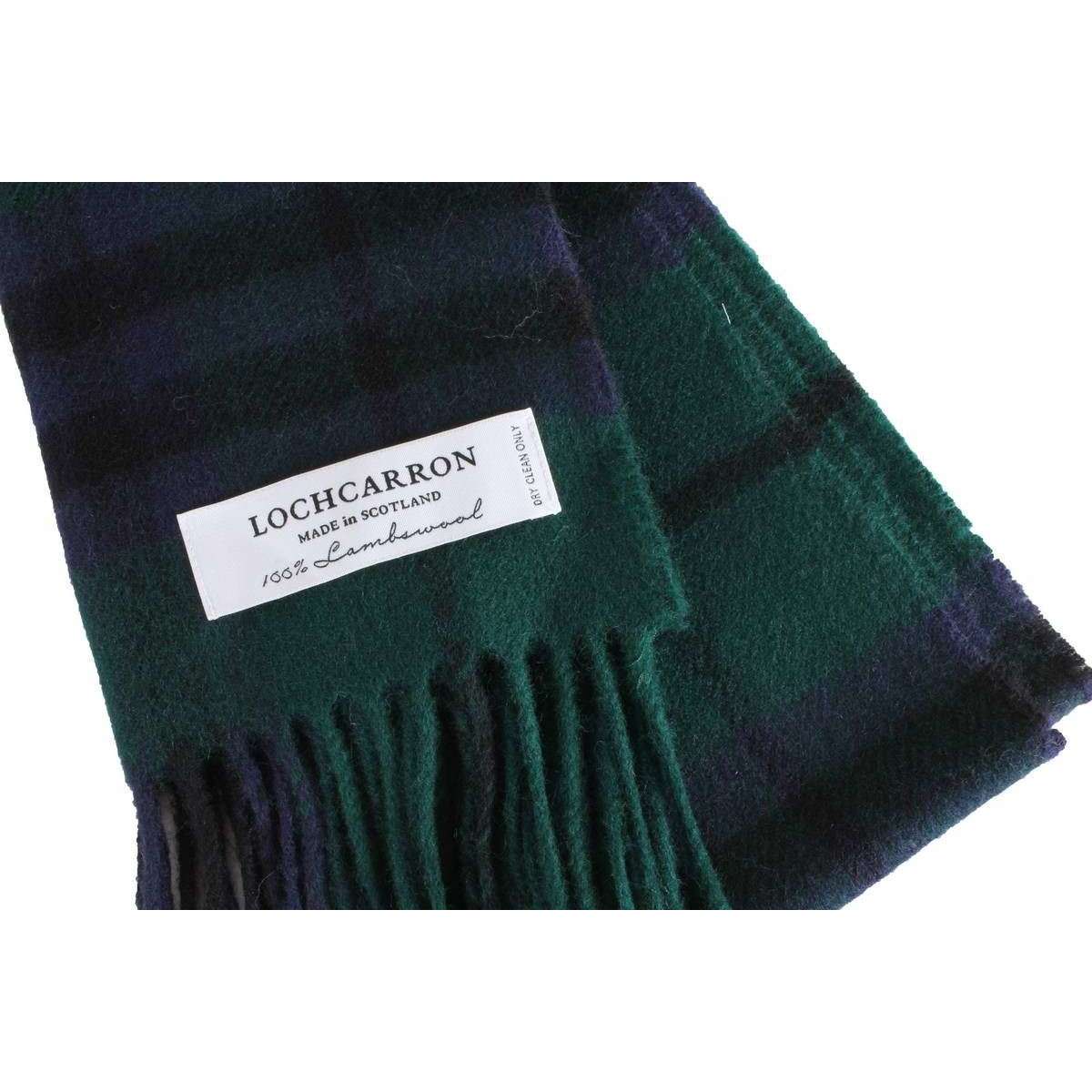 Locharron of Scotland Bowhill Marshall Modern Lambswool Scarf - Green/Navy - Image 3