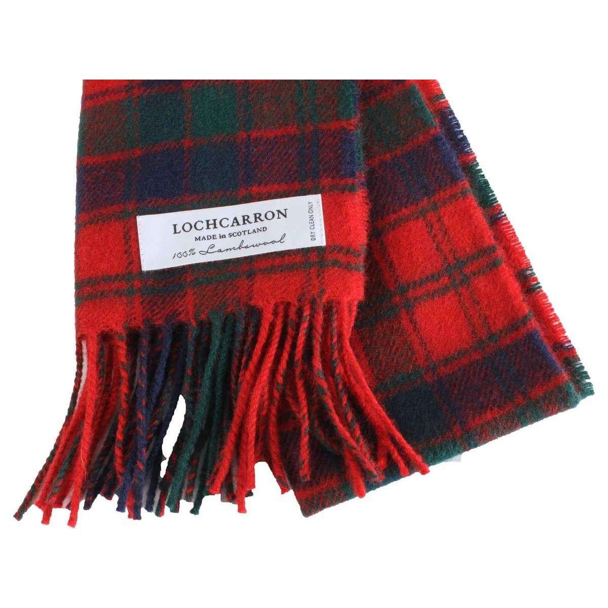 Locharron of Scotland Bowhill Robertson Modern Lambswool Scarf - Red - Image 3