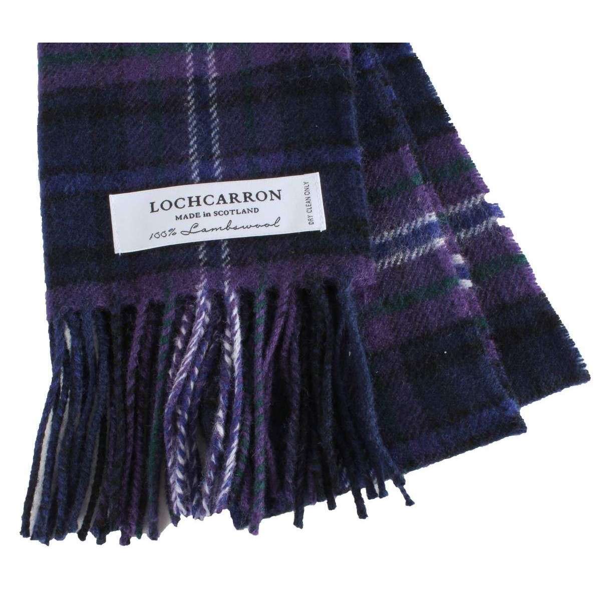 Locharron of Scotland Bowhill Scotland Forever Modern Lambswool Scarf  - Purple - Image 3