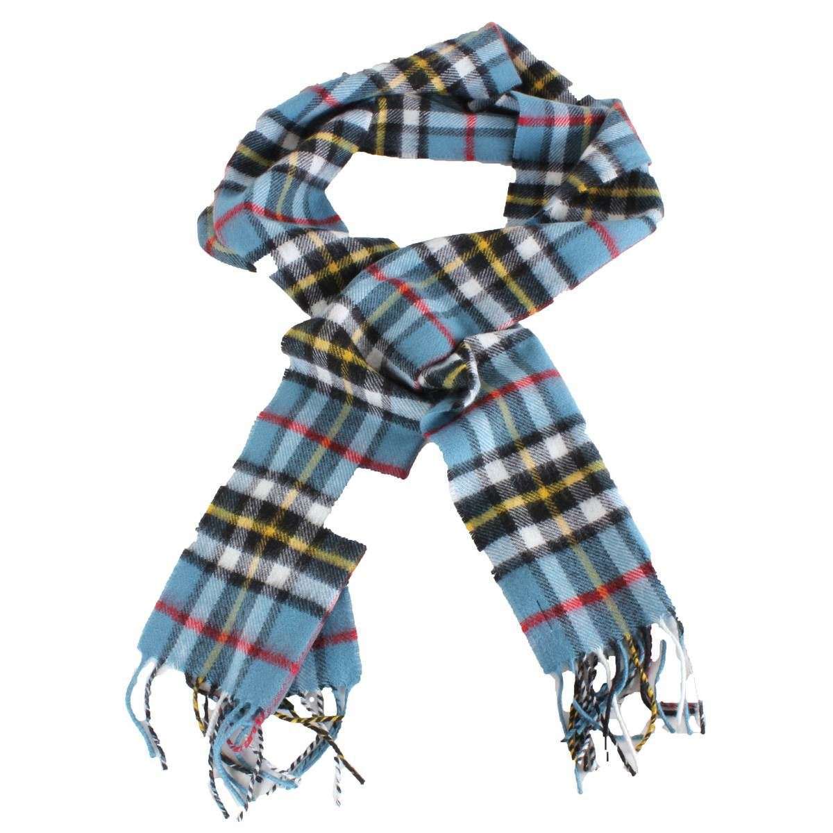 Locharron of Scotland Bowhill Thompson Lambswool Scarf - Blue - Image 2