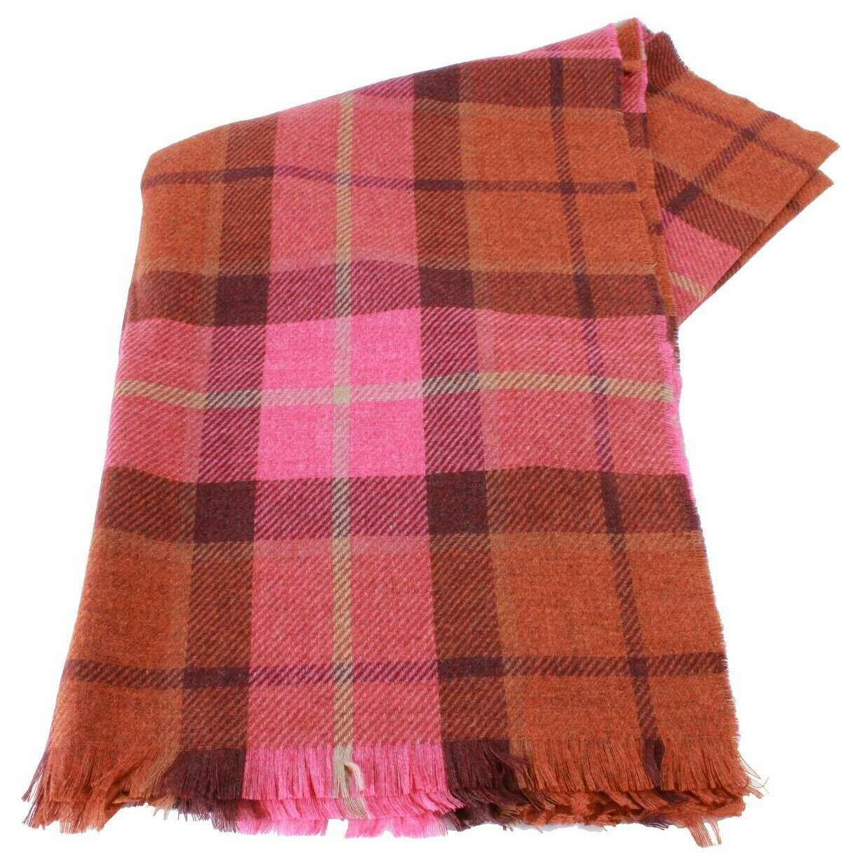 Locharron of Scotland Brock Forsyth Luxury Scarf - Rust Orange/Pink